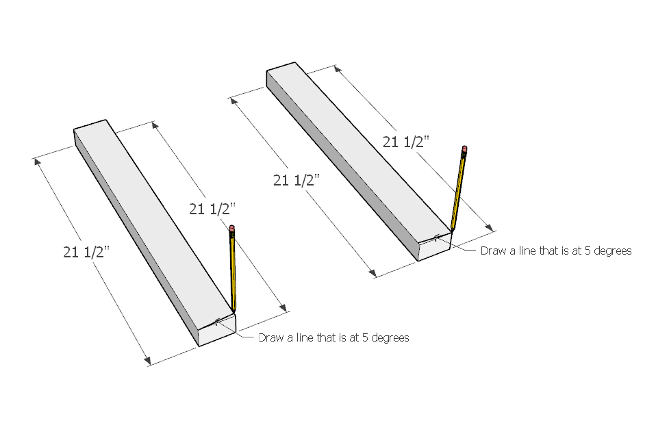measurements for the backrest of the DIY chair