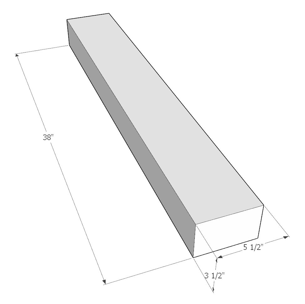 Table base lumber piece dimensions