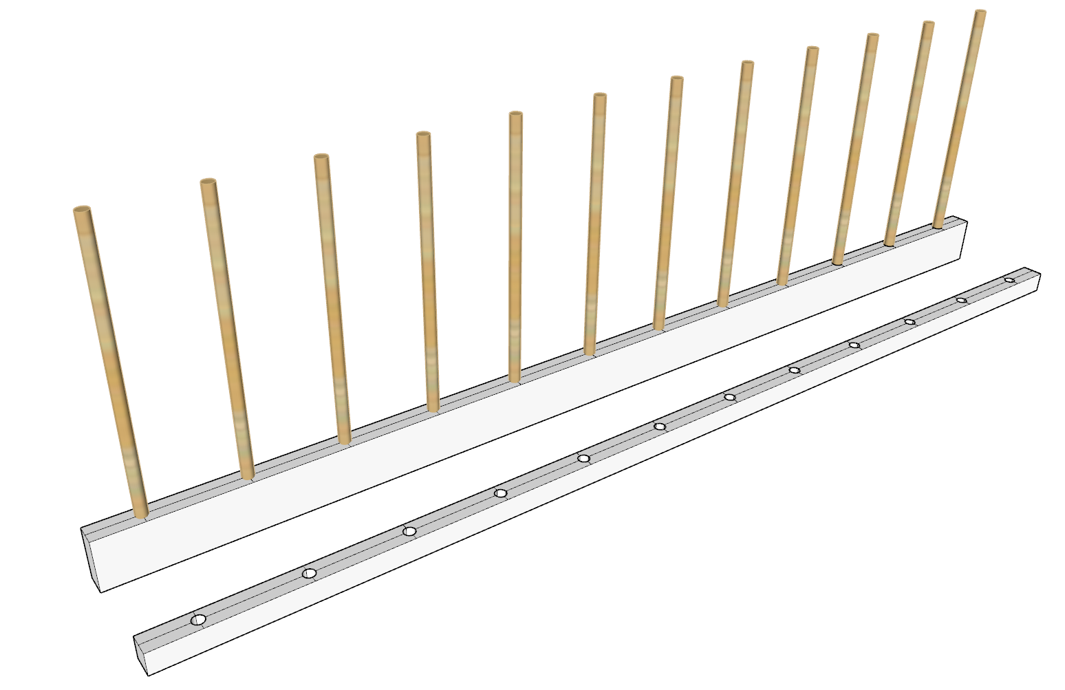 dowel and frame piece assembly