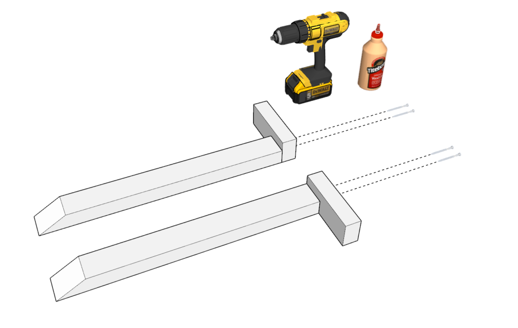 Railing assembly for DIY kids playhouse