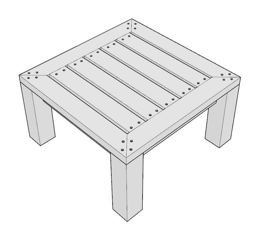 Giant Jenga table DIY plan