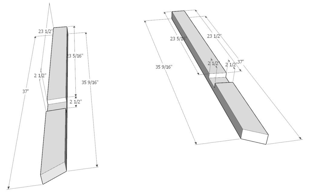 measurements for DIY chair