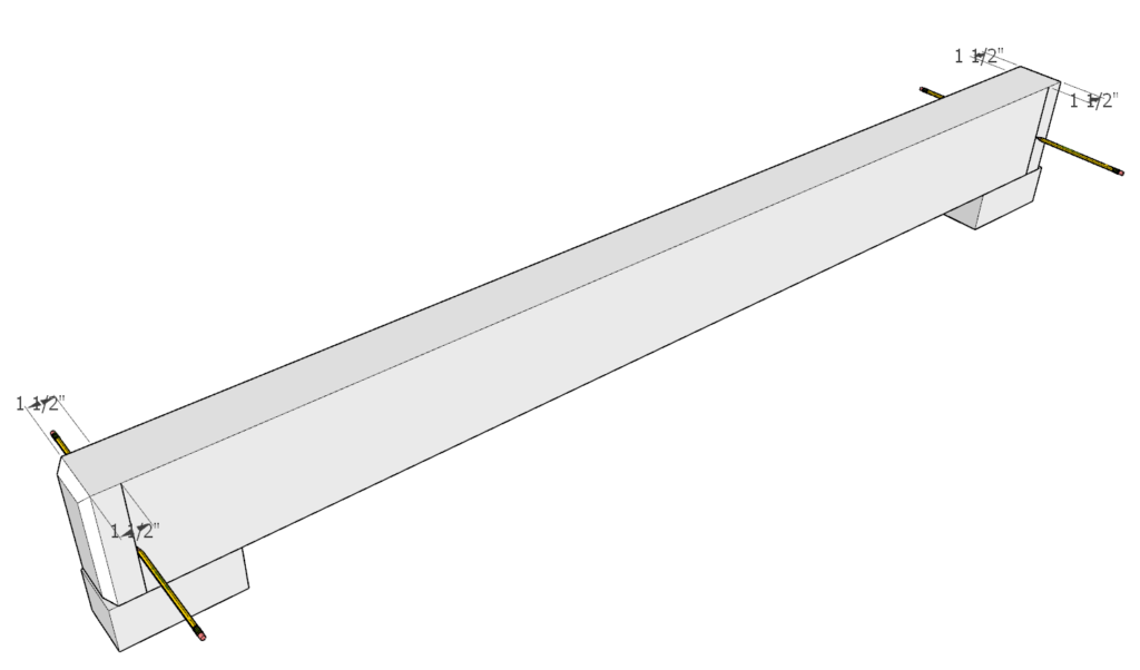 Table center beam assembly