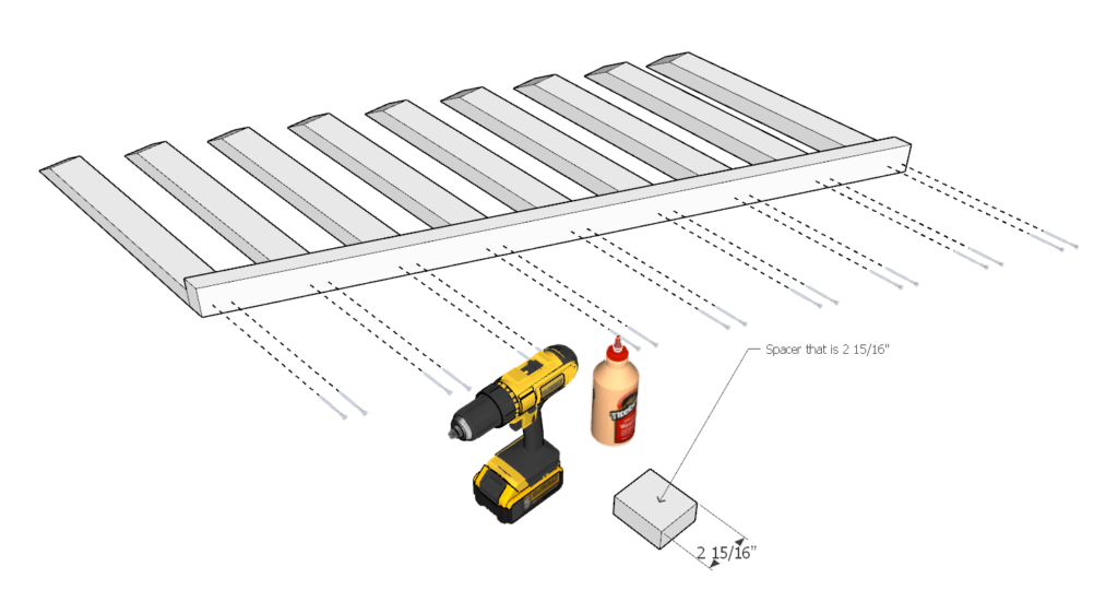 Railing assembly for DIY kids playhouse