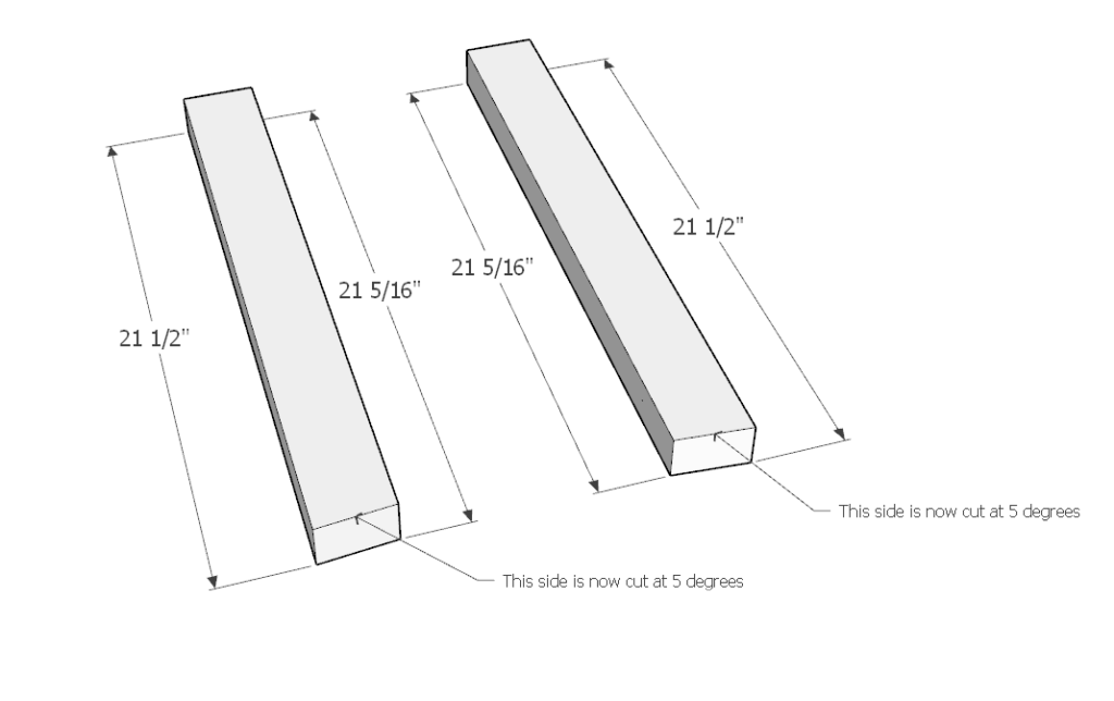 measurements for the backrest of the DIY chair