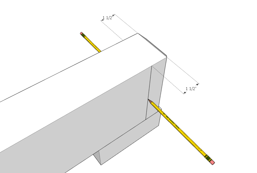 Table center beam assembly and dimensions