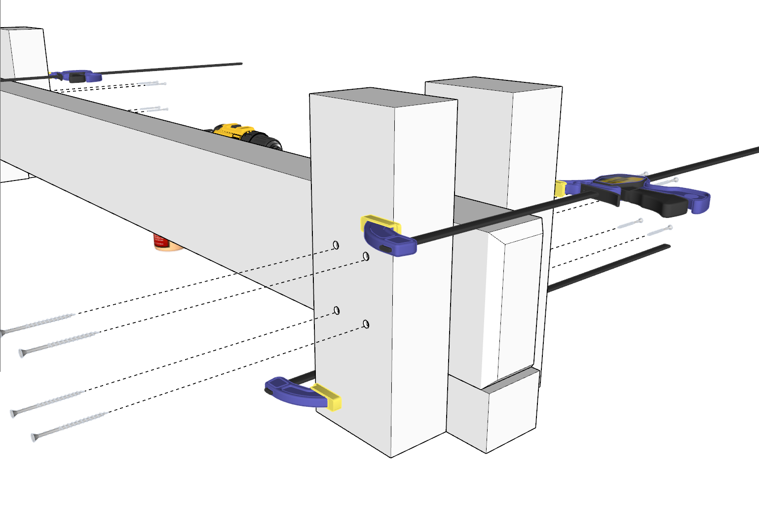 Easy DIY full size farmhouse table base plans DIY projects plans