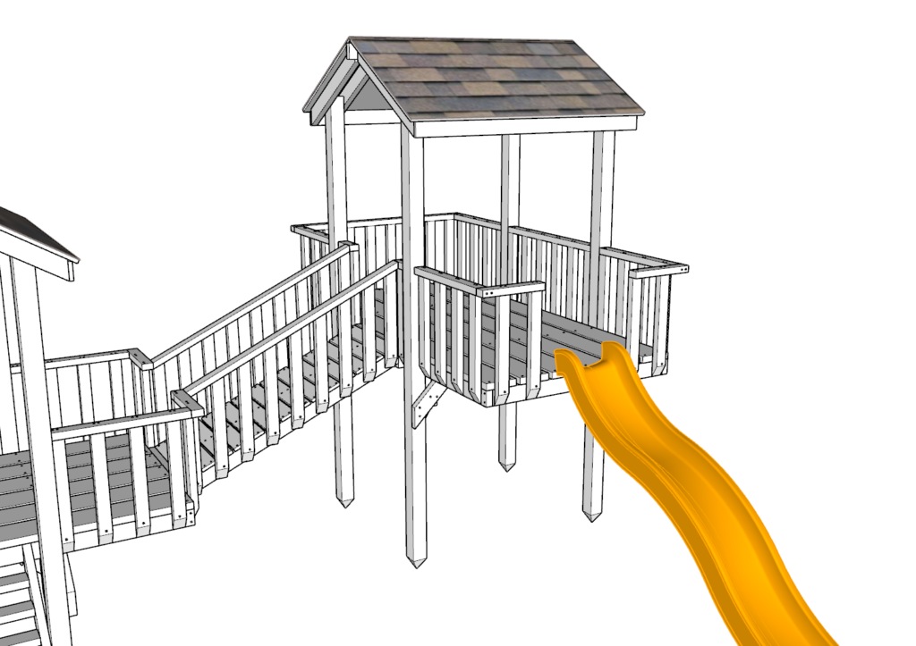 DIY kids playhouse second structure plans