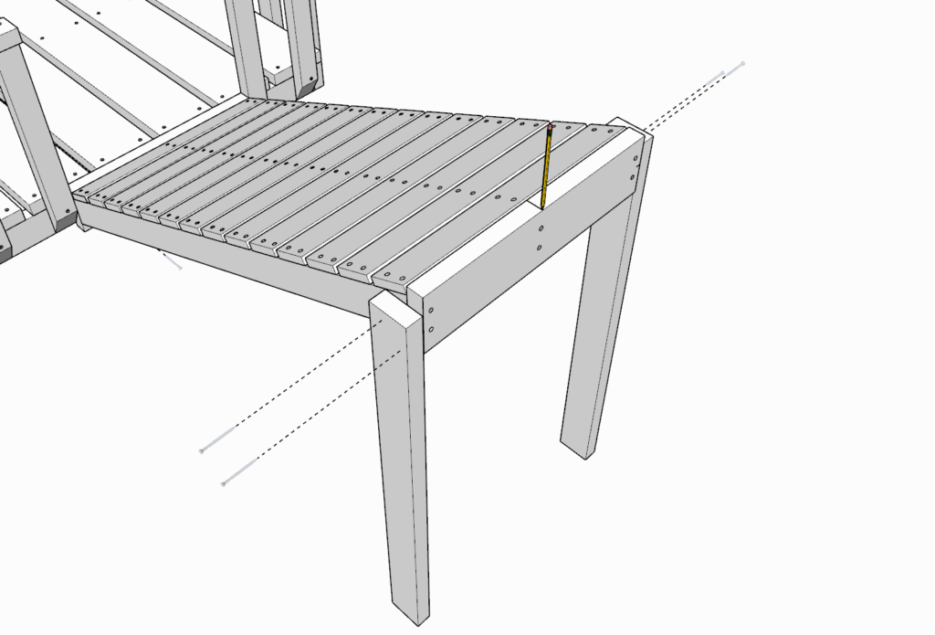 attaching a bridge to the DIY kids playhouse