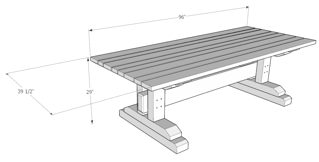 diy plans outdoor wood dinning table