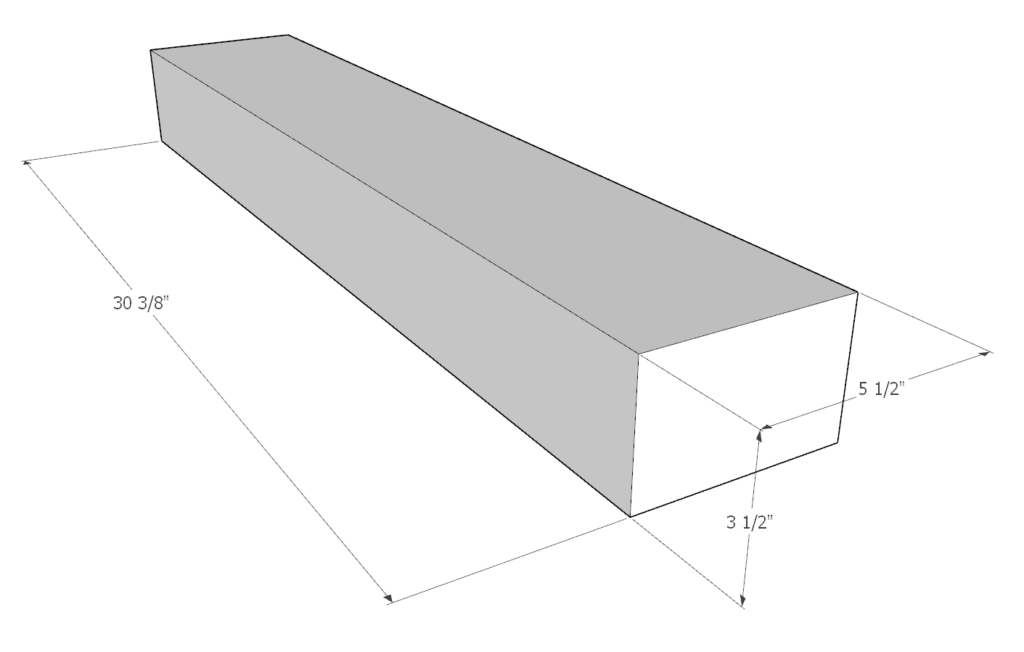 Table base lumber piece dimensions