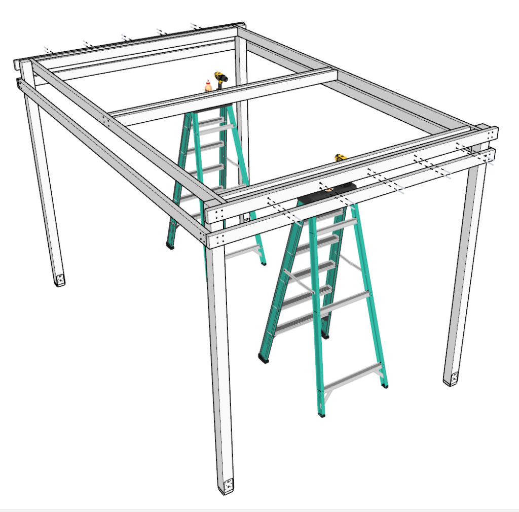 pergola frame assembly