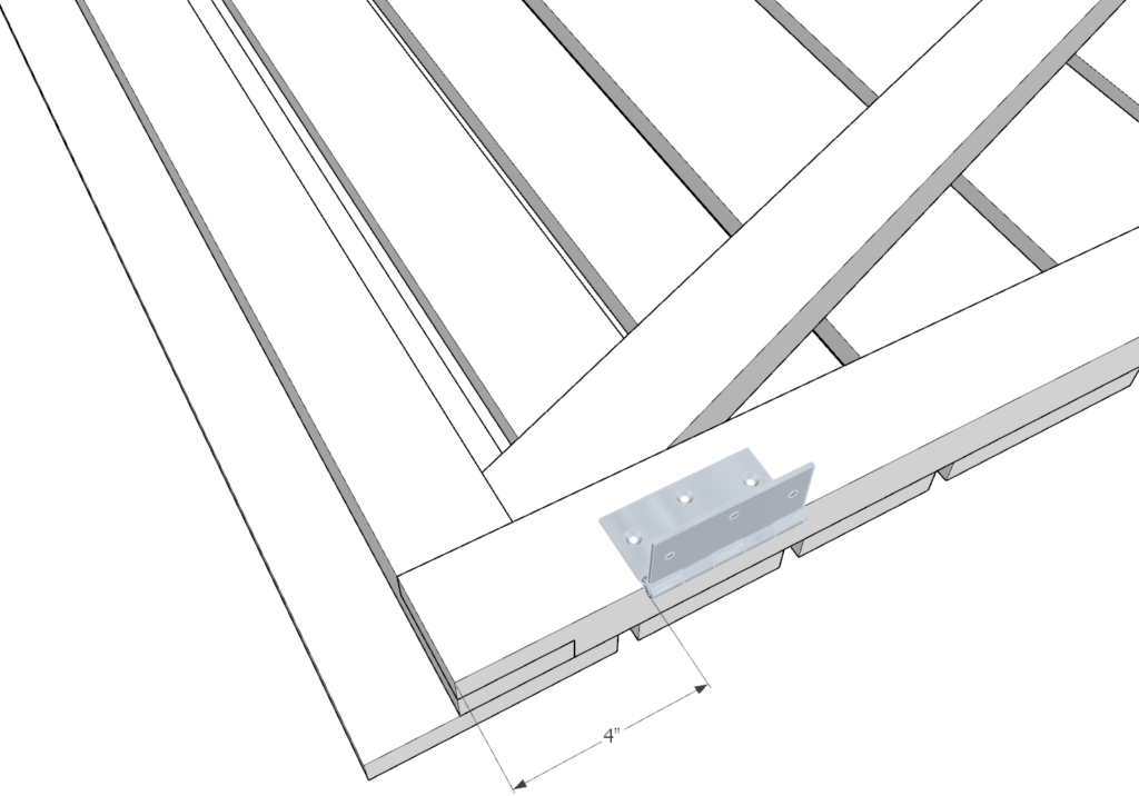 adding hinges to DIY tool shed