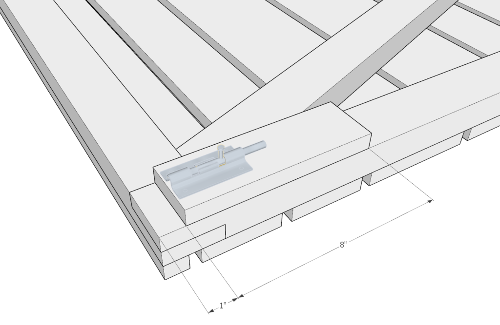 adding Adding vertical mount bolt to DIY tool shed