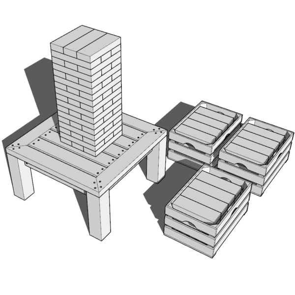 How to build a giant DIY Jenga table and Jenga blocks DIY projects plans