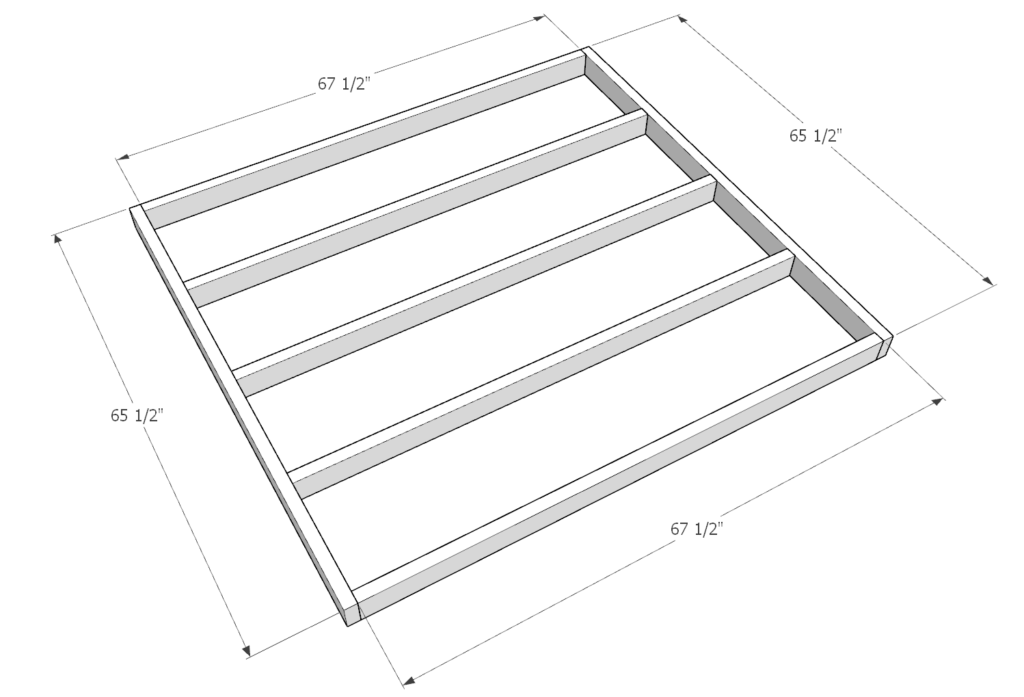 DIY shed frame assembly