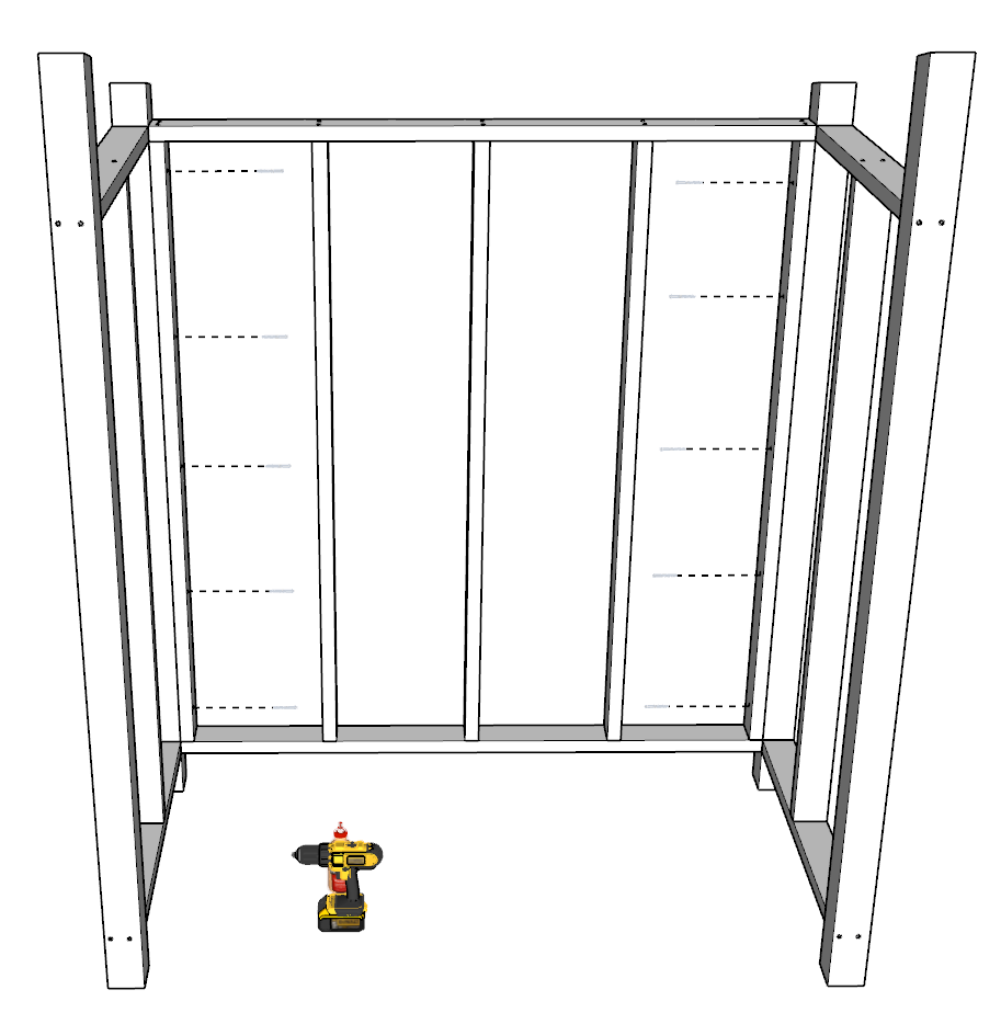 DIY shed frame assembly