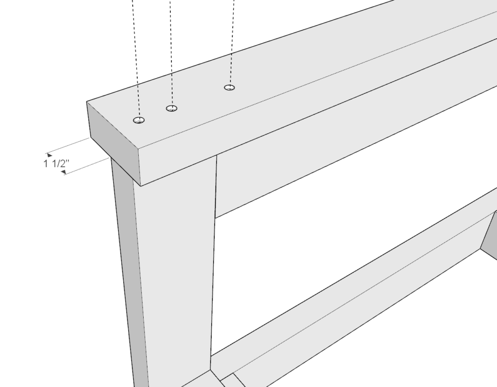 attaching back rest to diy bench
