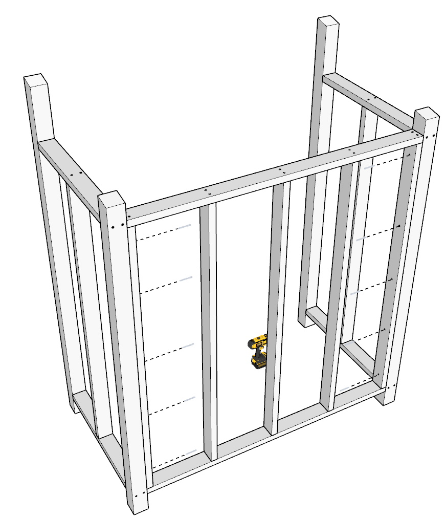 DIY shed frame assembly