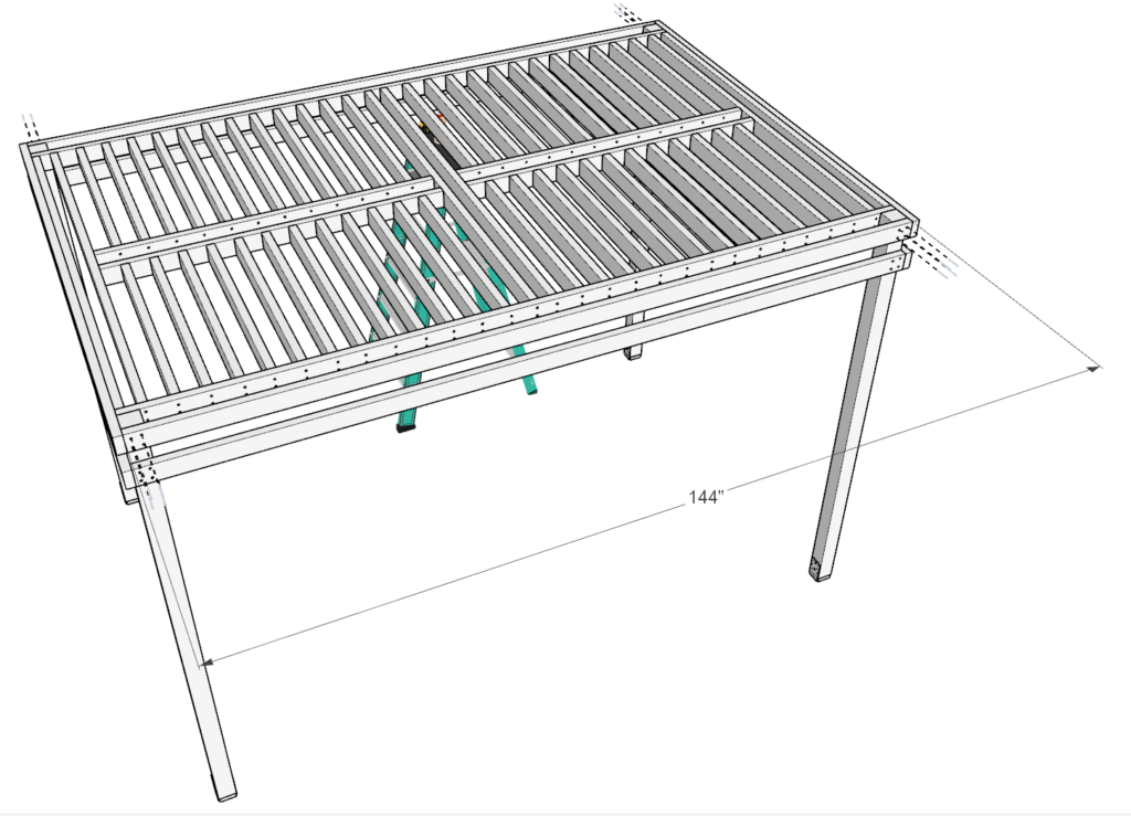 DIY pergola frame assembly