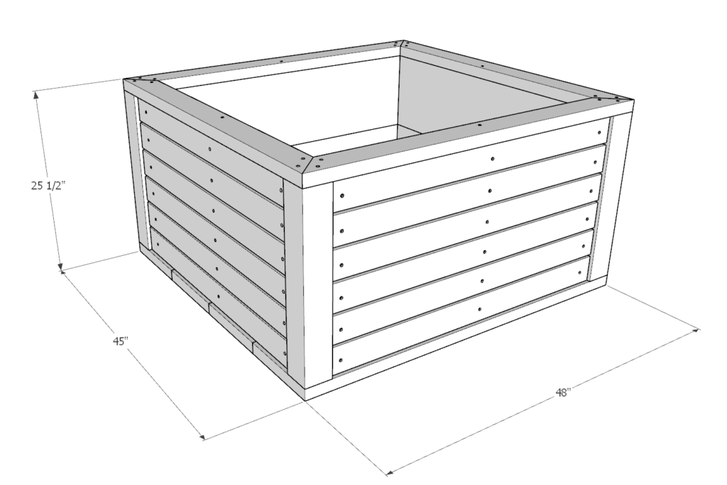 DIY planter box dimensions
