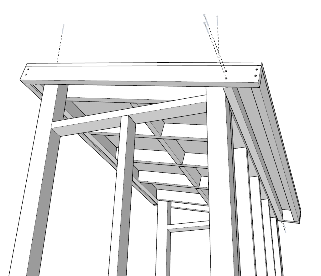 DIY shed roof assembly