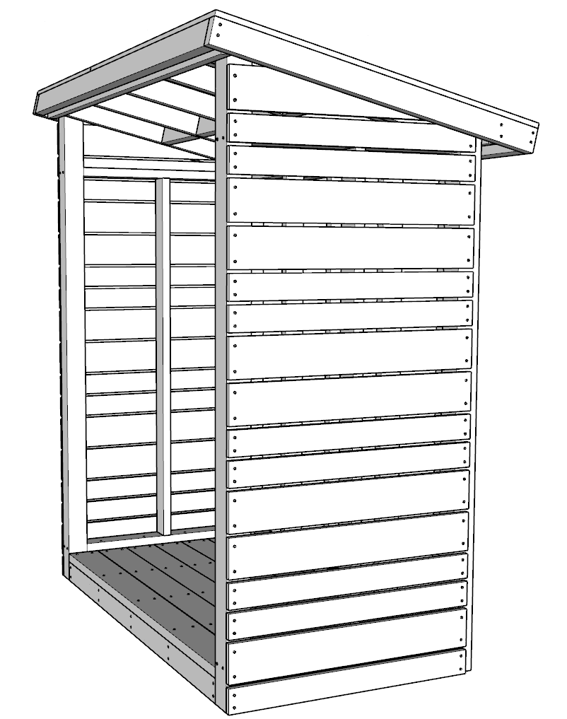 attaching siding shed