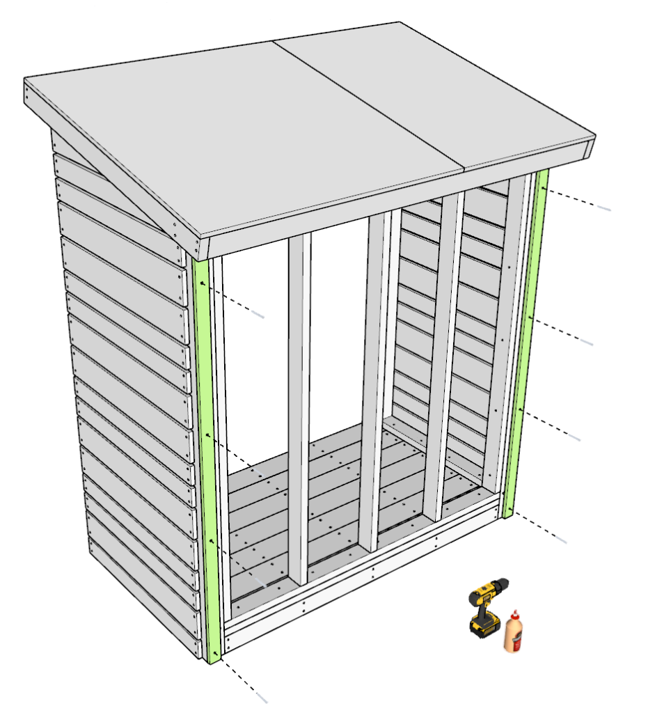 attaching siding shed