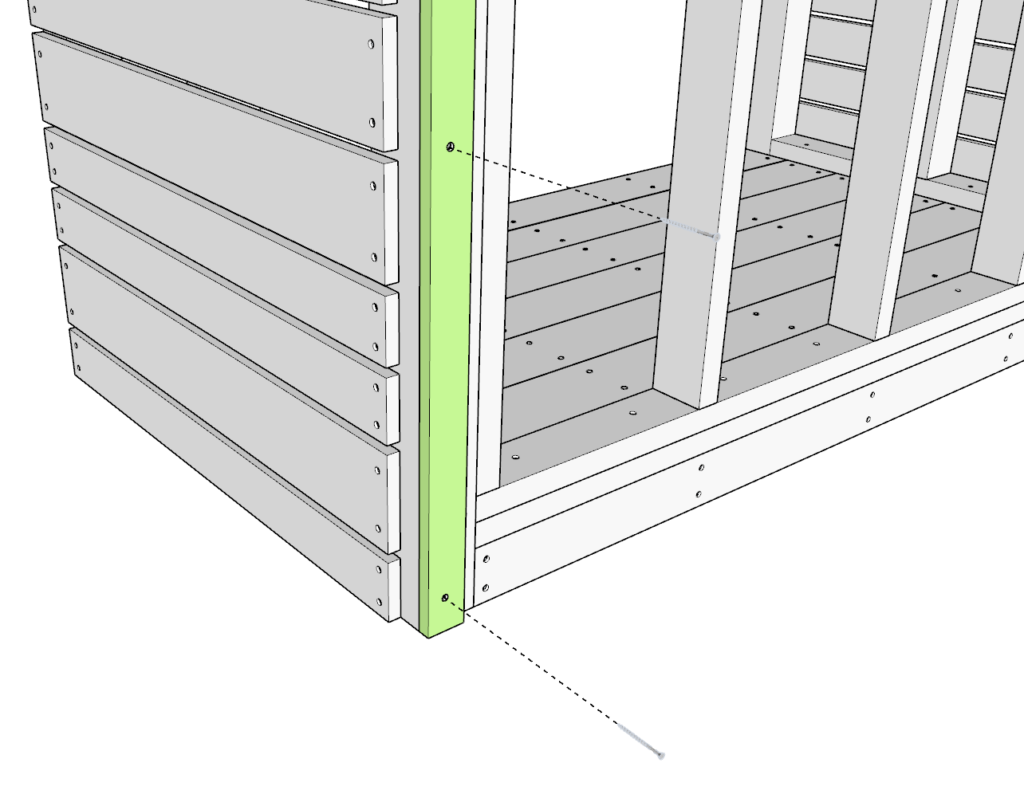 attaching siding shed