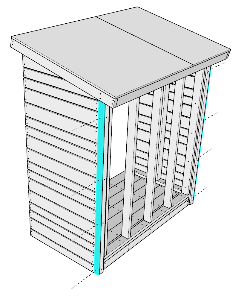 attaching siding shed