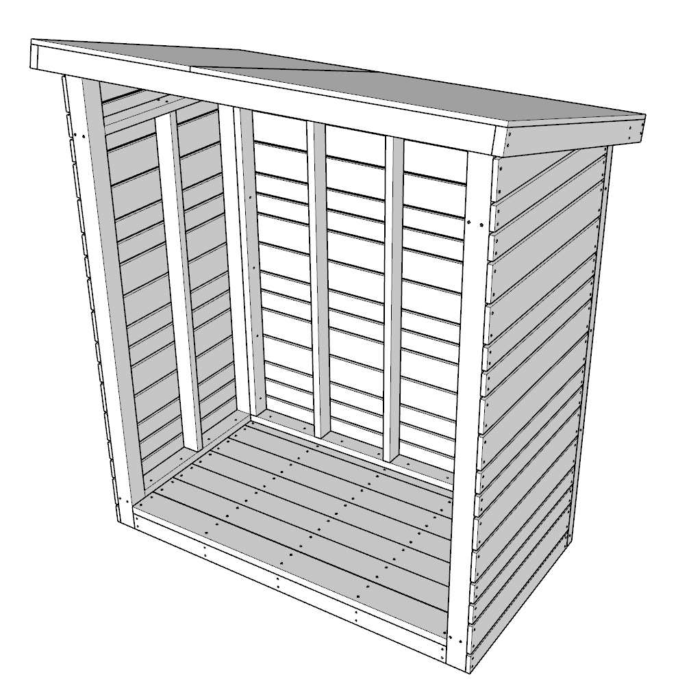 attaching siding to DIY shed