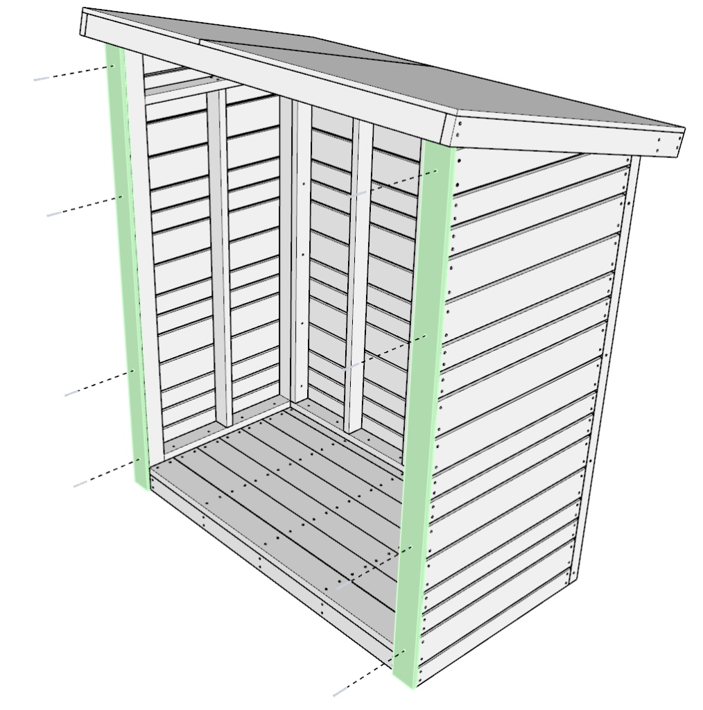 Siding pieces for DIY shed