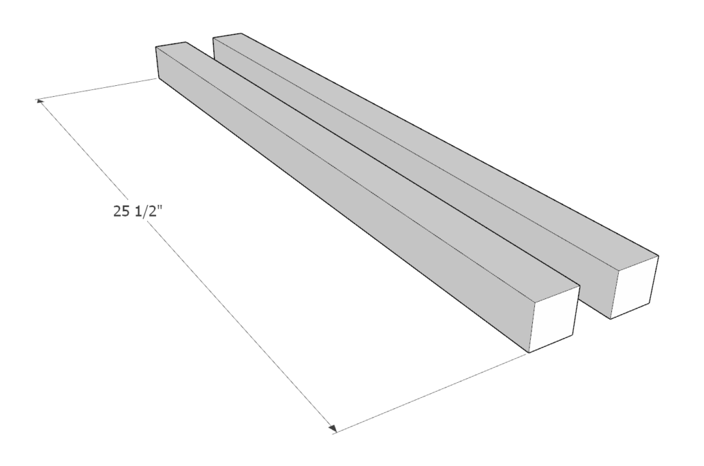 DIY Montessori chair cut list 2 x 2