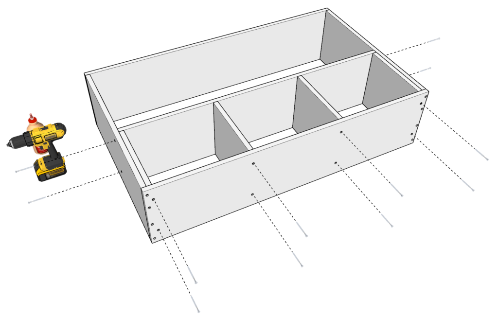 DIY Montessori storage and activity shelf cubby installation