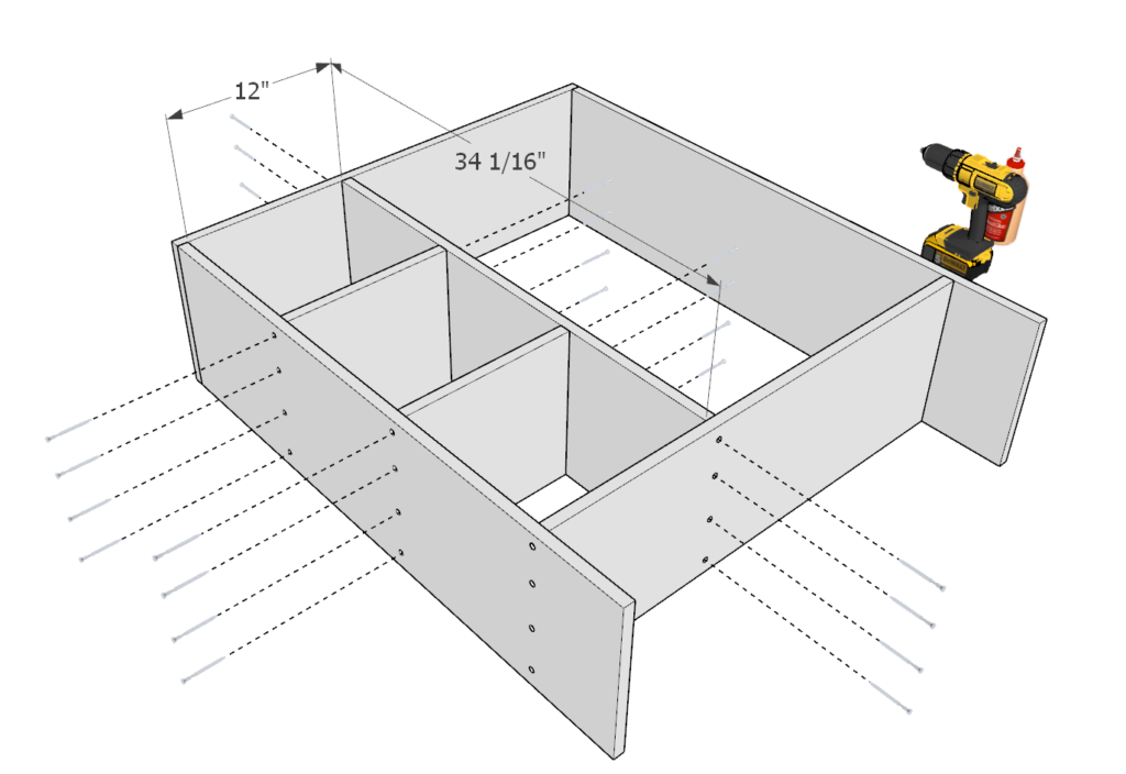 DIY wardrobe dresser cubby assembly