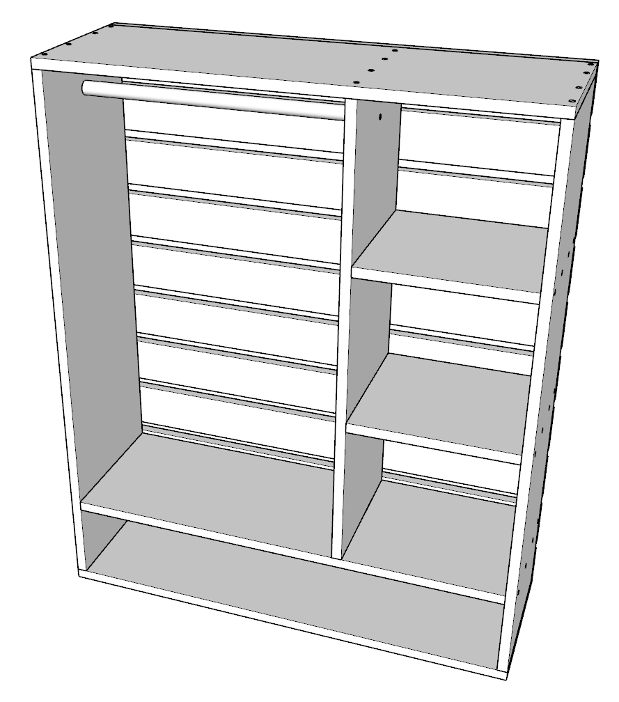 DIY Montessori children's wardrobe dresser completed