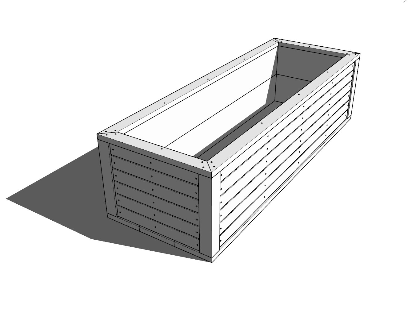 DIY planter box 2 feet x 3 feet x 8 feet - DIY projects plans