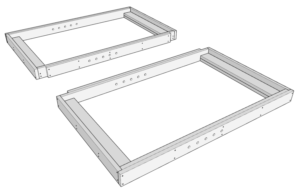 DIY power rack frame assembly