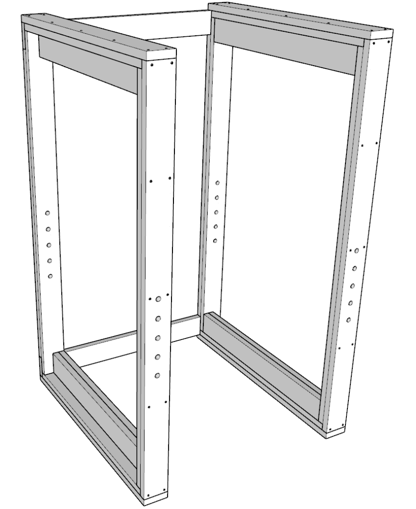 Connecting DIY power rack frame pieces