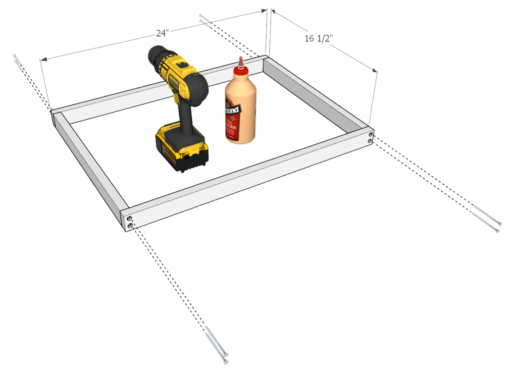 DIY Montessori table frame assembly