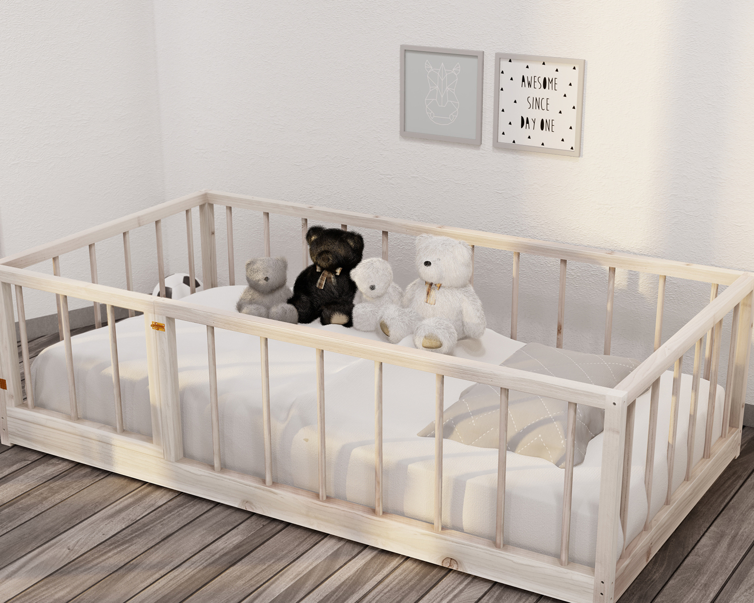 DIY Montessori floor bed plan