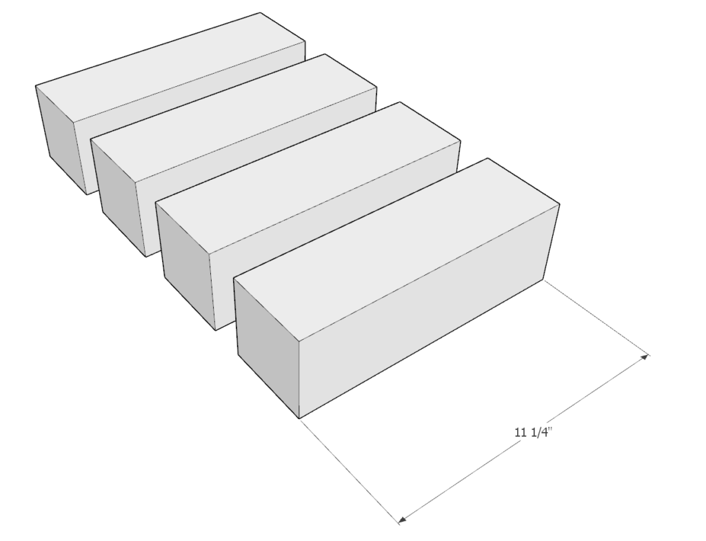 DIY planter box cut list dimensions for 4x4 lumber