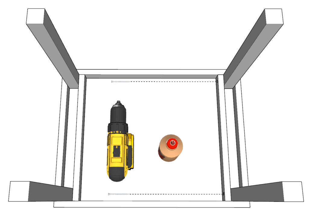 DIY Montessori table leg assembly