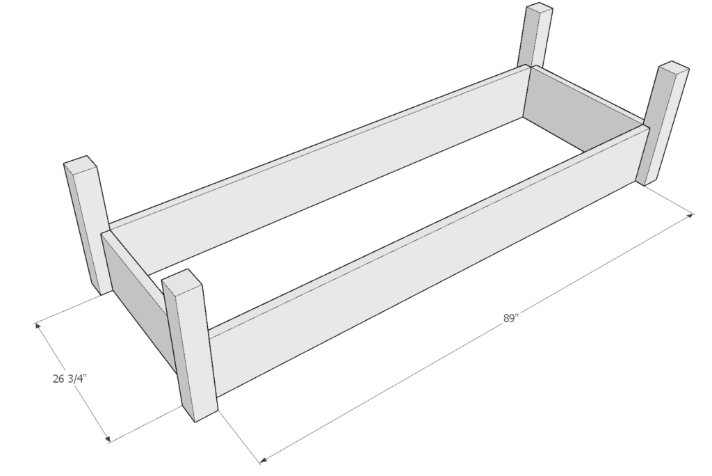 Assembly of frame of DIY planter box