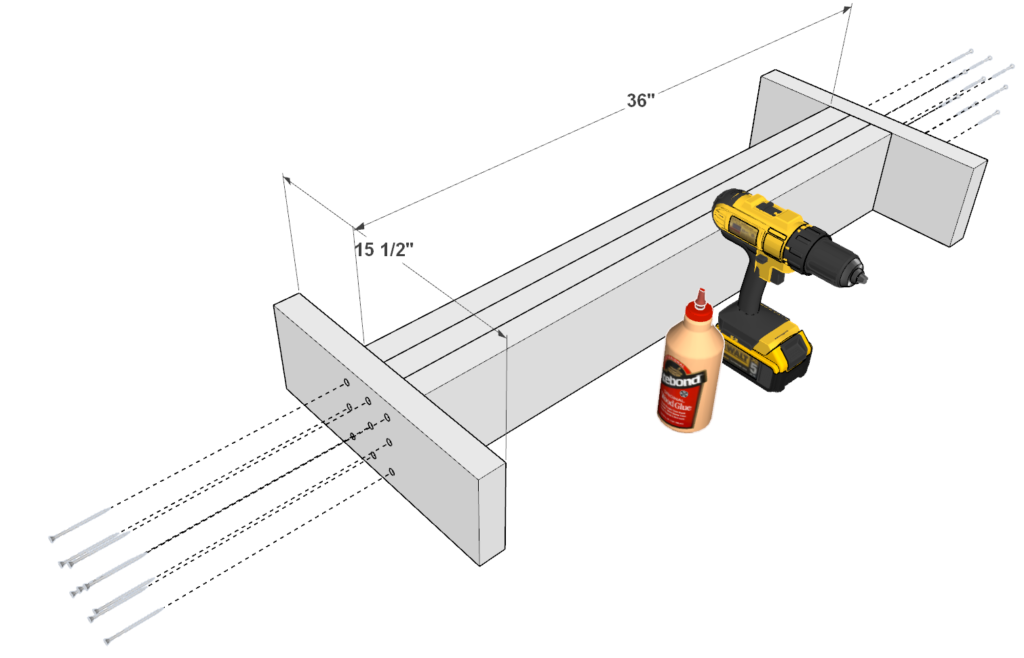 DIY GYM bench frame assembly