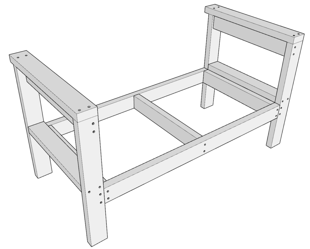 DIY bench frame