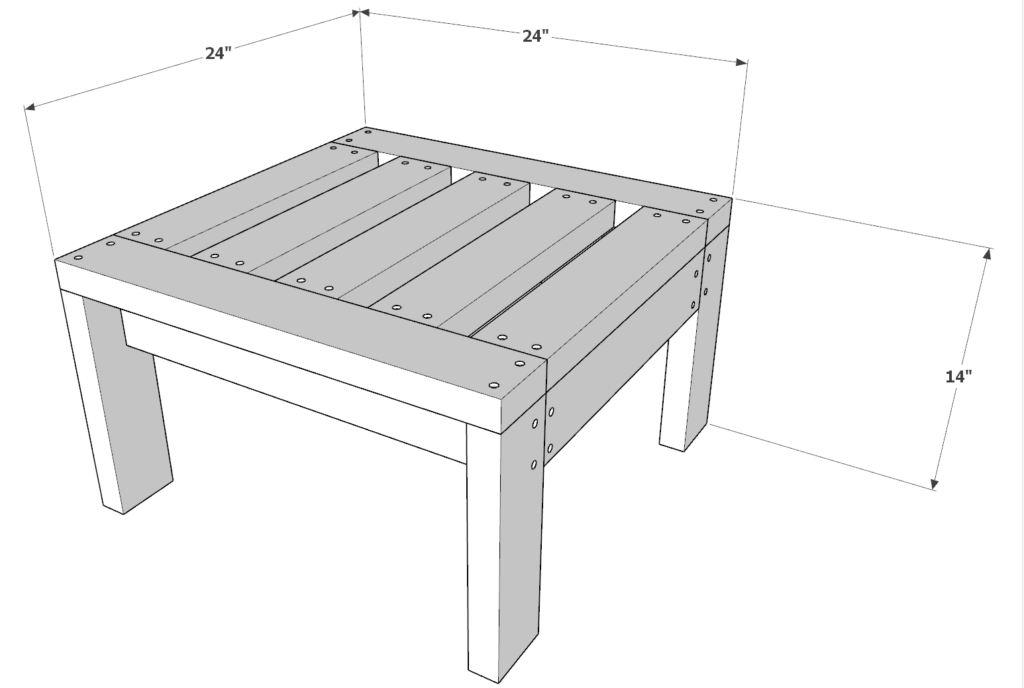 DIY chaise plans with measurements
