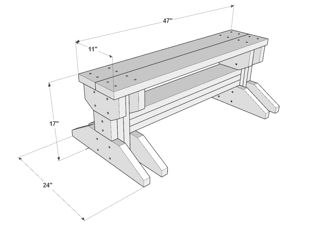 DIY GYM bench, lifting bench, fitness bench, bench press plans dimensions