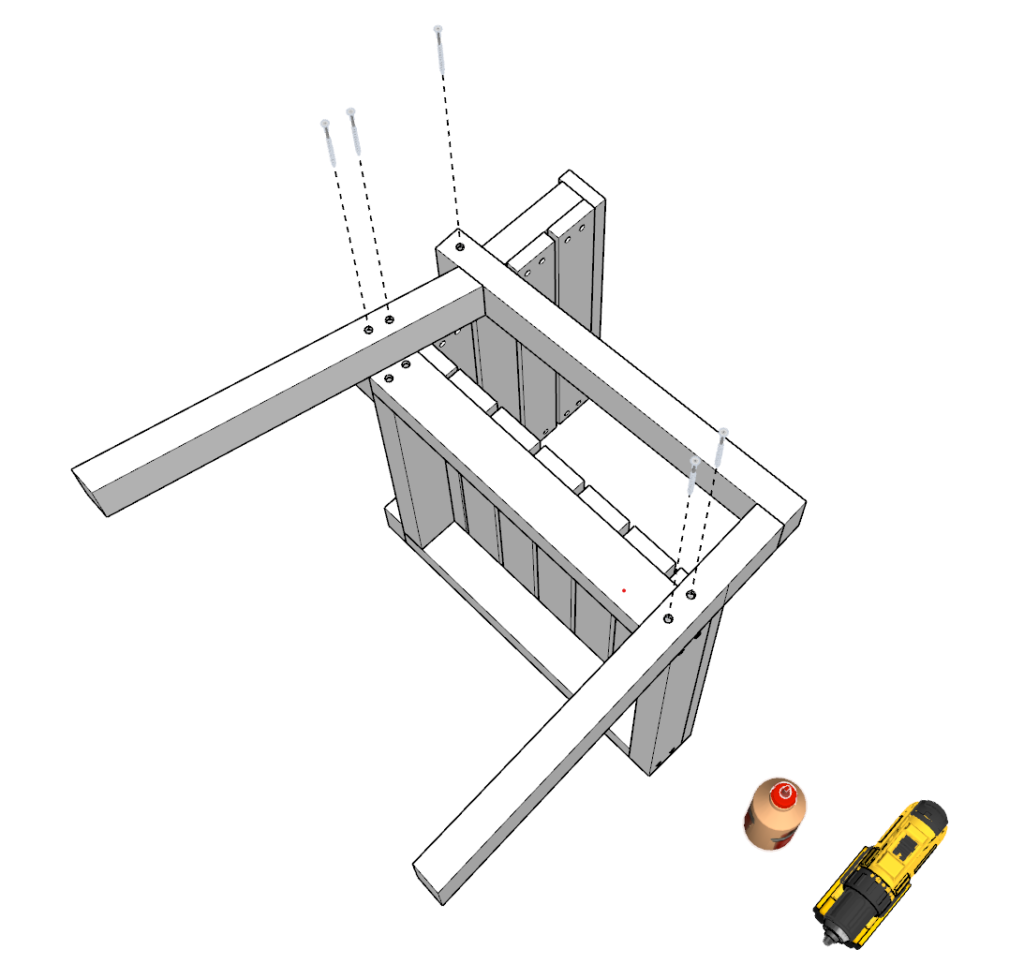 DIY chair armrest and seating assembly