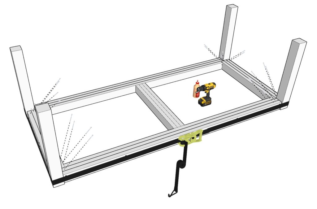 Attaching legs to DIY table